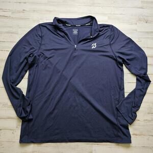 Peloton Men's Warm-Up Lightweight Jacket 1/4 Zip Pullover Navy Blue XL - Casual